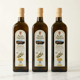 3x1 Liter Agia Triada (Kreta) Olivenöl Extra Nativ Sparpaket