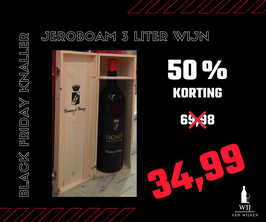 Vignot Jeroboam 3 liter in unieke wijnkist! 50% Korting