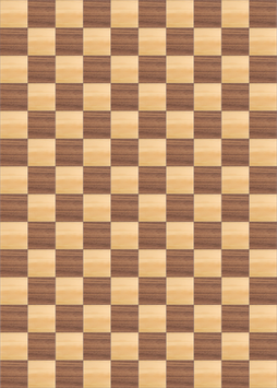 Teppich aus heimischen Holzarten "Karo klein". Format: B/L 60*90cm
