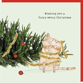 Klappkarte Rosie Furry Christmas