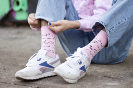 Eat Milies Socks Boobies in pink