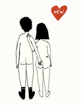 Sticker Naked Couple back