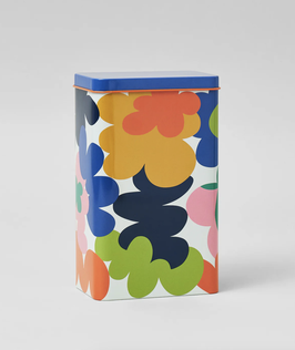 Kaffeedose Blumen mit Löffel