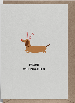 Klappkarte Weihnachtsdackel