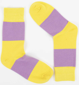 Awoc Socken gelb/lila