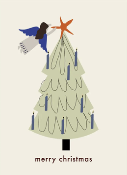 Karte Christmastree with Angel