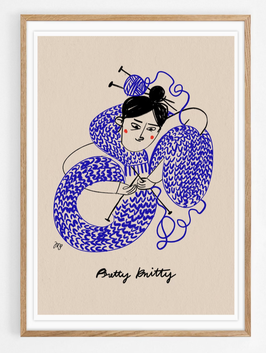 Fine Art Print "Pretty Knitty"