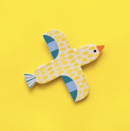 Keramik Vogel Yellow