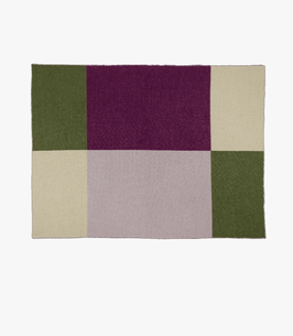 Hilu Wolldecke Violett, Flieder, Grün