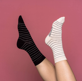 Nice Socks Lines Black & White