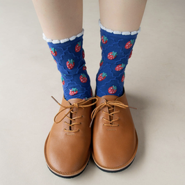 Socken Erdbeeren blau