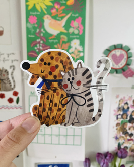 Sticker Hund + Katz