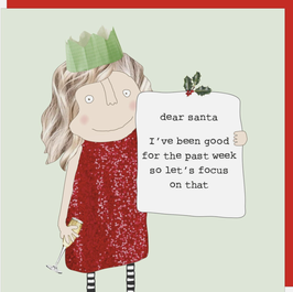 Klappkarte Rosie Dear Santa I've been good