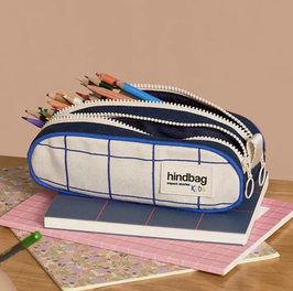 Federmäppchen Malo grid blau