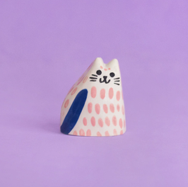 Keramik Tiny Cat in pink