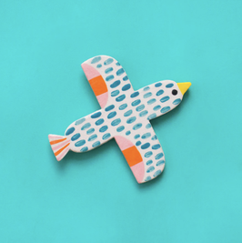 Keramik Vogel teal
