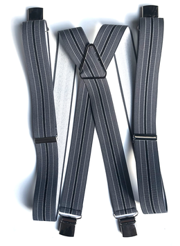 Bretelle grigio con riga nera - cod.: XGR19