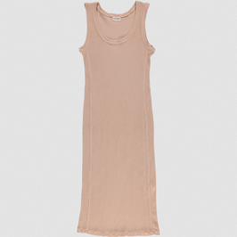 Baumwollripp Trägerkleid Toasted Almond