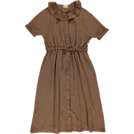 Gr. L Frauen Musselinkleid Toffee