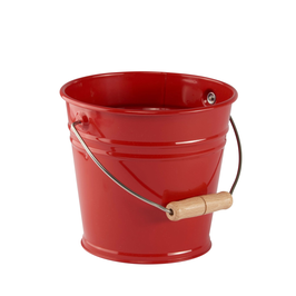 Eimer aus Metall rot