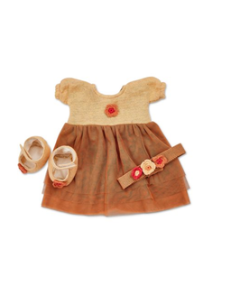 Puppenkleider Partykleid Schuhe Haarband