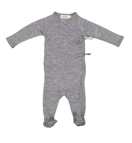 Baby Wollstrampler mit Fuss Grey