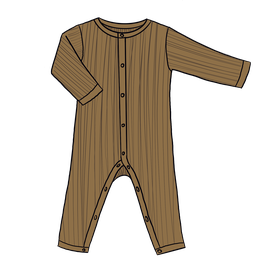 Baby Rippstrampler Dull Gold