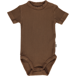 Baby Rippbody kurzarm Toffee