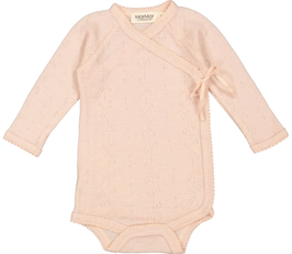 Merinowolle Wickelbody Sheer Rose