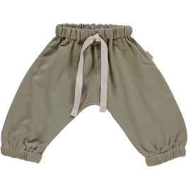 Baby Musselin Stoffhose Olive Gray