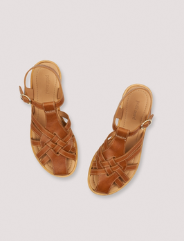Gr. 38 Frauen Vegane Sandalen Cognac