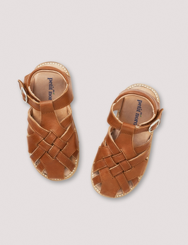 Kinder Vegane Sandalen Cognac