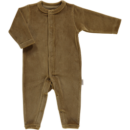 Baby Samtstrampler Dull Gold