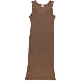 Frauen Baumwollripp Trägerkleid Toffee