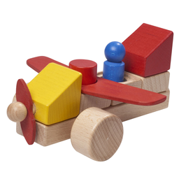 Flugzeug Bausteckspiel aus Holz