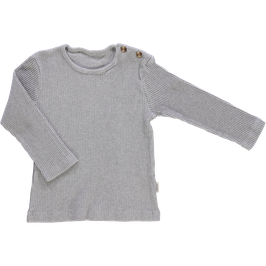 Kinder Rippshirt Gris Chiné