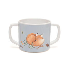 Melamin Babybecher Igel Fuchs Hellblau
