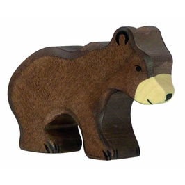 Holztier Braunbär klein