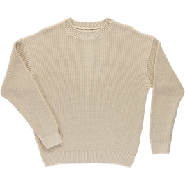 Baumwoll Strickpullover Almond Milk