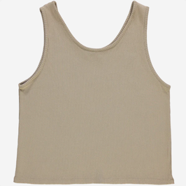 Frauen Rippträgershirt Olive Gray