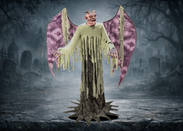 Dämon mit flatternden Flügeln (Winged Demon) - Animatronic Halloween Deko