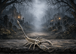 Skorpion Skelett Halloween Deko