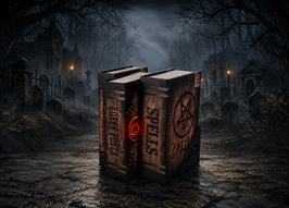 Bewegende Hexenbücher Halloween Deko Animatronic