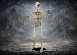 Animiertes Skelett 150 cm Halloween Animatronic