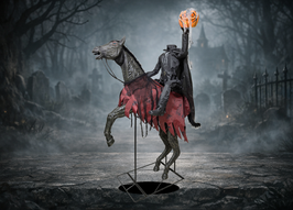 Pferd mit kopflosem Reiter Animatronic