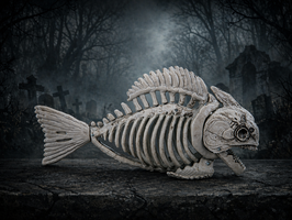 Piranha Skelett