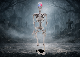 Skelett mit LED-Augen Halloween Deko