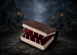 Bissiges Buch Halloween Deko Animatronic
