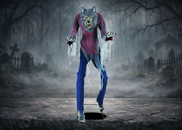 Riesiger XXL Werwolf Animatronic Halloween Deko