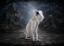 Hundesklett 43cm Halloween Deko